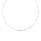 Sterling Silver Cubic Zirconia Geometric Satellite Necklace | Ania Haie