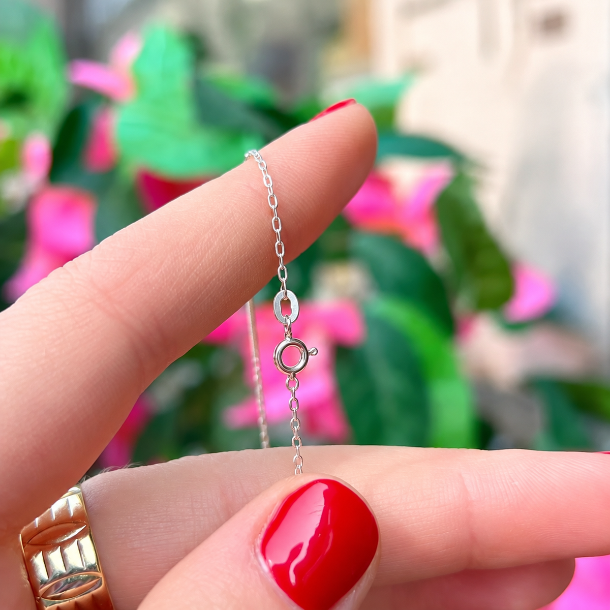 Unique Handmade Sapphire & Tourmaline Sterling Silver Pendant & Chain