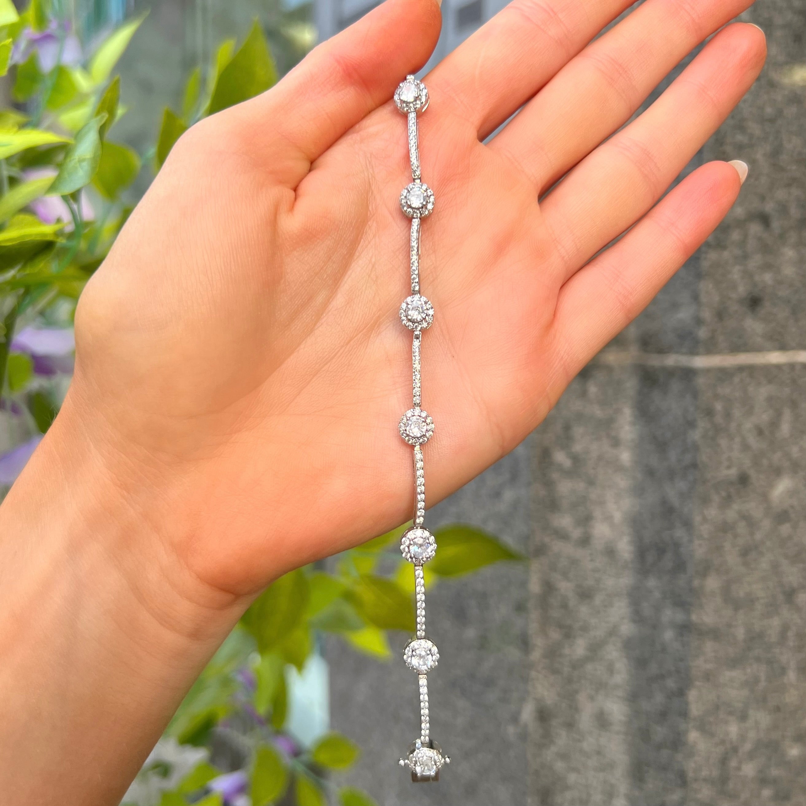 Cubic Zirconia Sterling Silver Bracelet