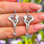 Scottish Enamel 'Arctic Stream' Sterling Silver Drop Earrings | Sheila Fleet