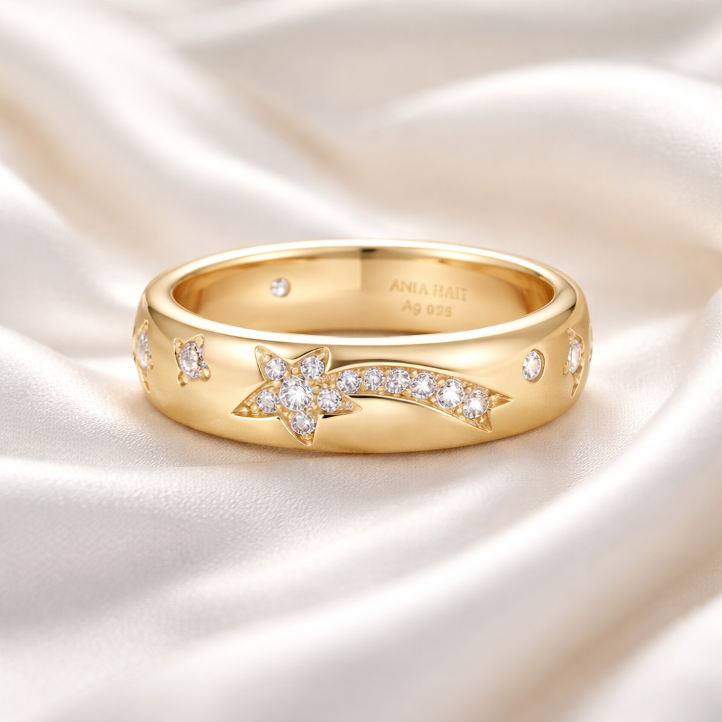 Gold on Silver Celestial Chunky Ring | Size O ½ | Ania Haie