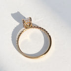 Radiant-Cut Lab-Grown Diamond 18ct Yellow Gold Engagement Ring | Size N