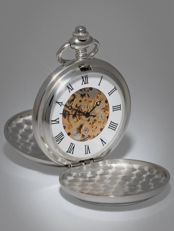 Celtic Knot Mechanical Double-Hunter Pocket Watch