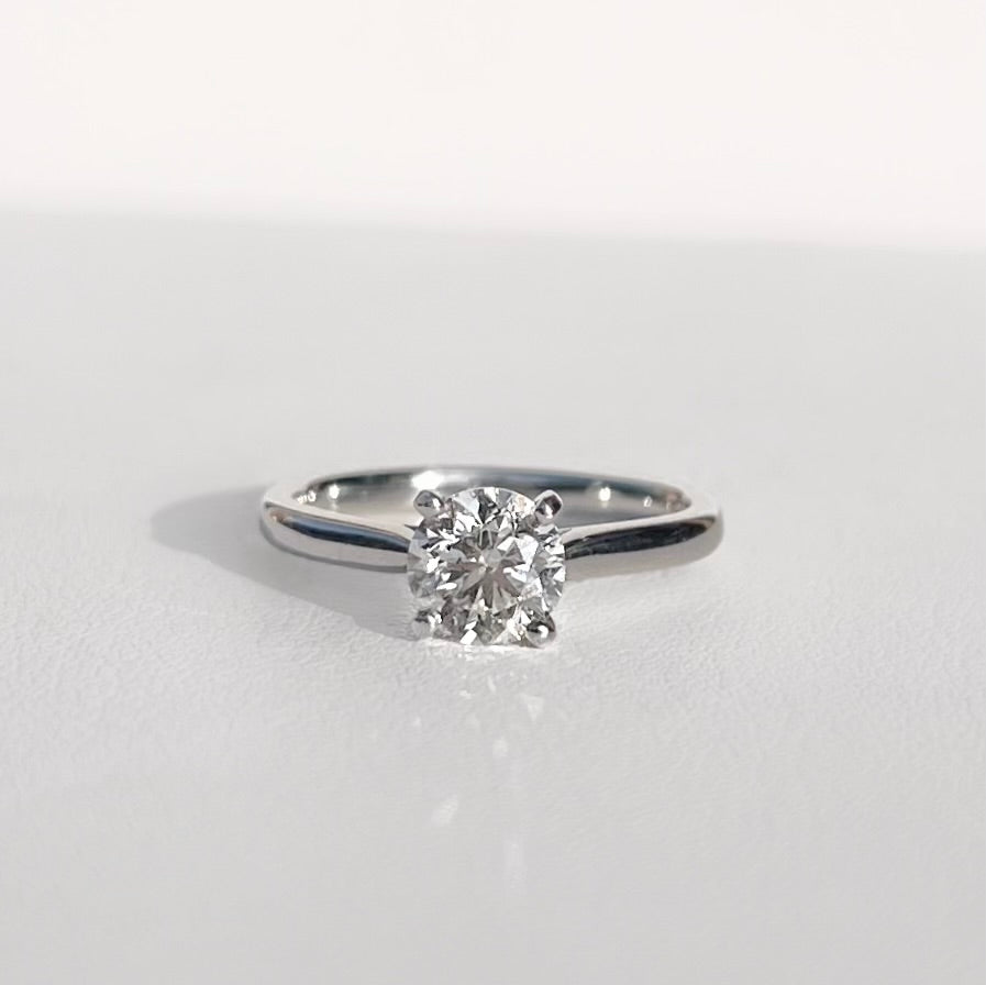 'The Marilyn' 1ct Natural Diamond Platinum Solitaire Engagement Ring | Size M