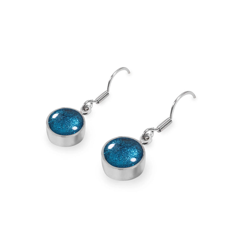 ‘Watch This Space’ Circle Drop Earrings - Turquoise