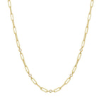 14ct Gold Plated Bezel Station Paper Clip Chain Necklace | Ania Haie