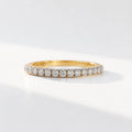 Modern Half Eternity Diamond 9ct Yellow Gold Band Ring | Size L ½