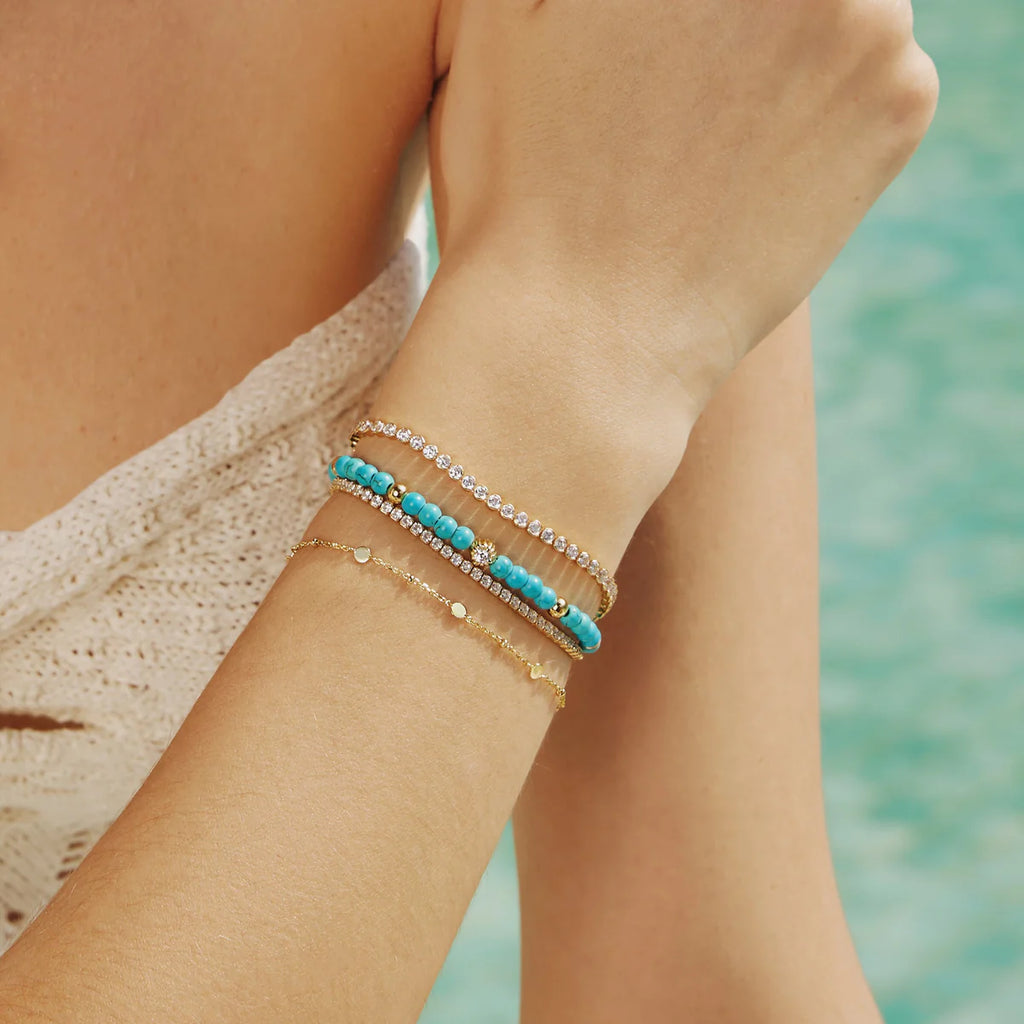 Pre-Order | Turquoise Gold Beaded Bracelet | Ania Haie