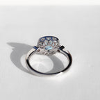 Aquamarine and Diamond 18ct White Gold Ring | Size M ½