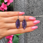Purple Aztec Petal Drop Earrings | Watch This Space