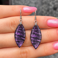 Purple Aztec Petal Drop Earrings | Watch This Space