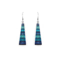 Turquoise Triangle Stripe Drop Earrings | Watch This Space