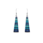 Turquoise Triangle Stripe Drop Earrings | Watch This Space