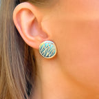 Scottish Runic 'True Love' Hidden Message Hand Enamelled Sterling Silver Stud Earrings | Sheila Fleet
