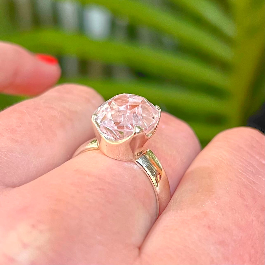 Kunzite Sterling Silver Oval Cut Ring | Size O