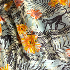Blue & Orange Oversized Short Kimono Jacket - Jungle | Powder Accessories