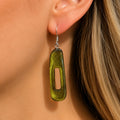 Pistachio Elongated Rectangles Drop Earrings | Watch This Space