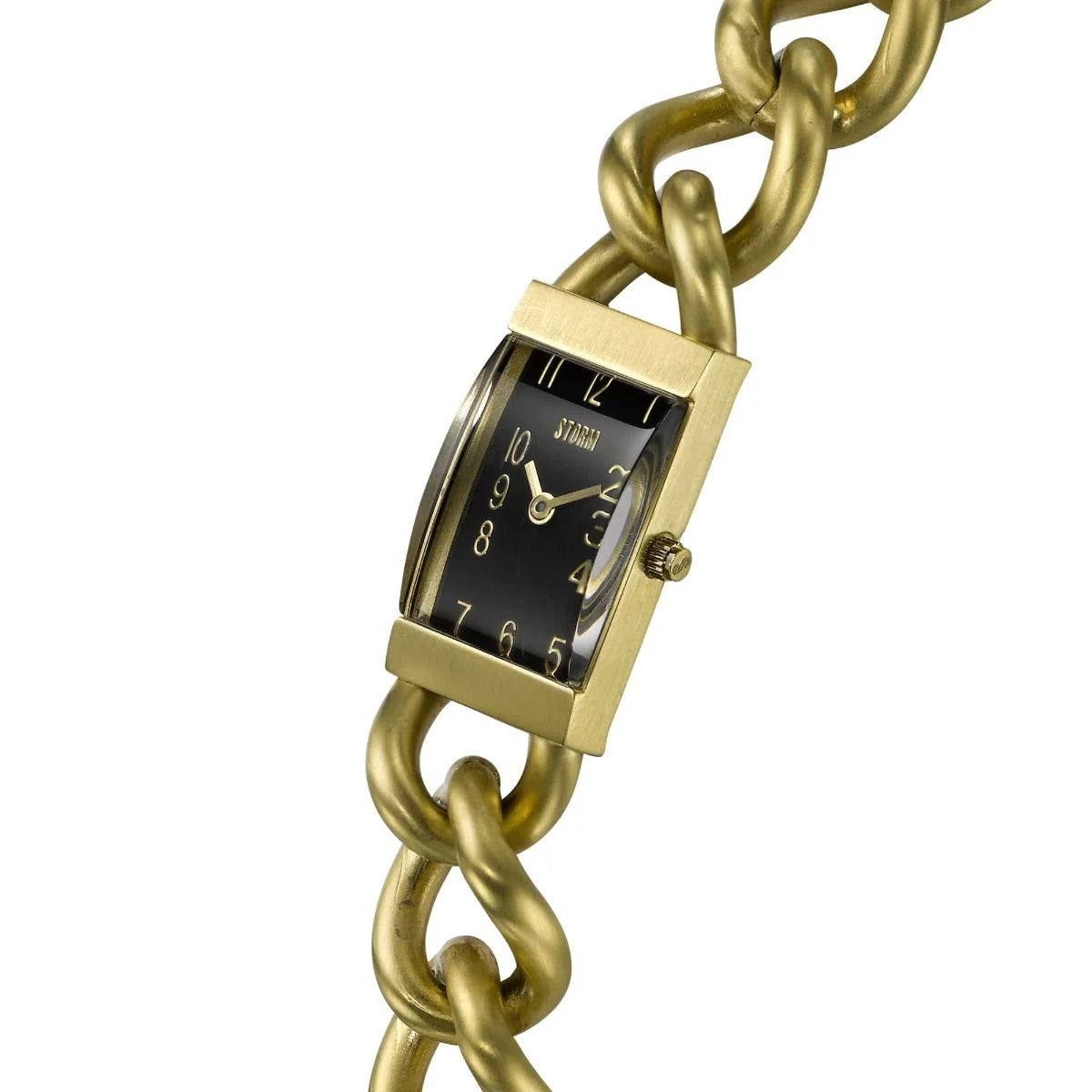 Storm Ladies Sansa Gold Steel Black Dial Bracelet Watch