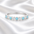 Turquoise & Cubic Zirconia Silver Ring | Size O | Ania Haie