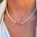 Silver Lobster Clasp Shell Pearl Necklace | Ania Haie