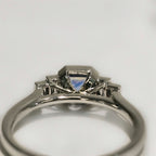 Sapphire and Diamond Platinum Ring | Size M ½