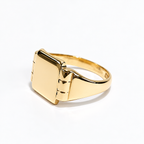 Vintage 9ct Yellow Gold Signet Chunky Ring | Size V