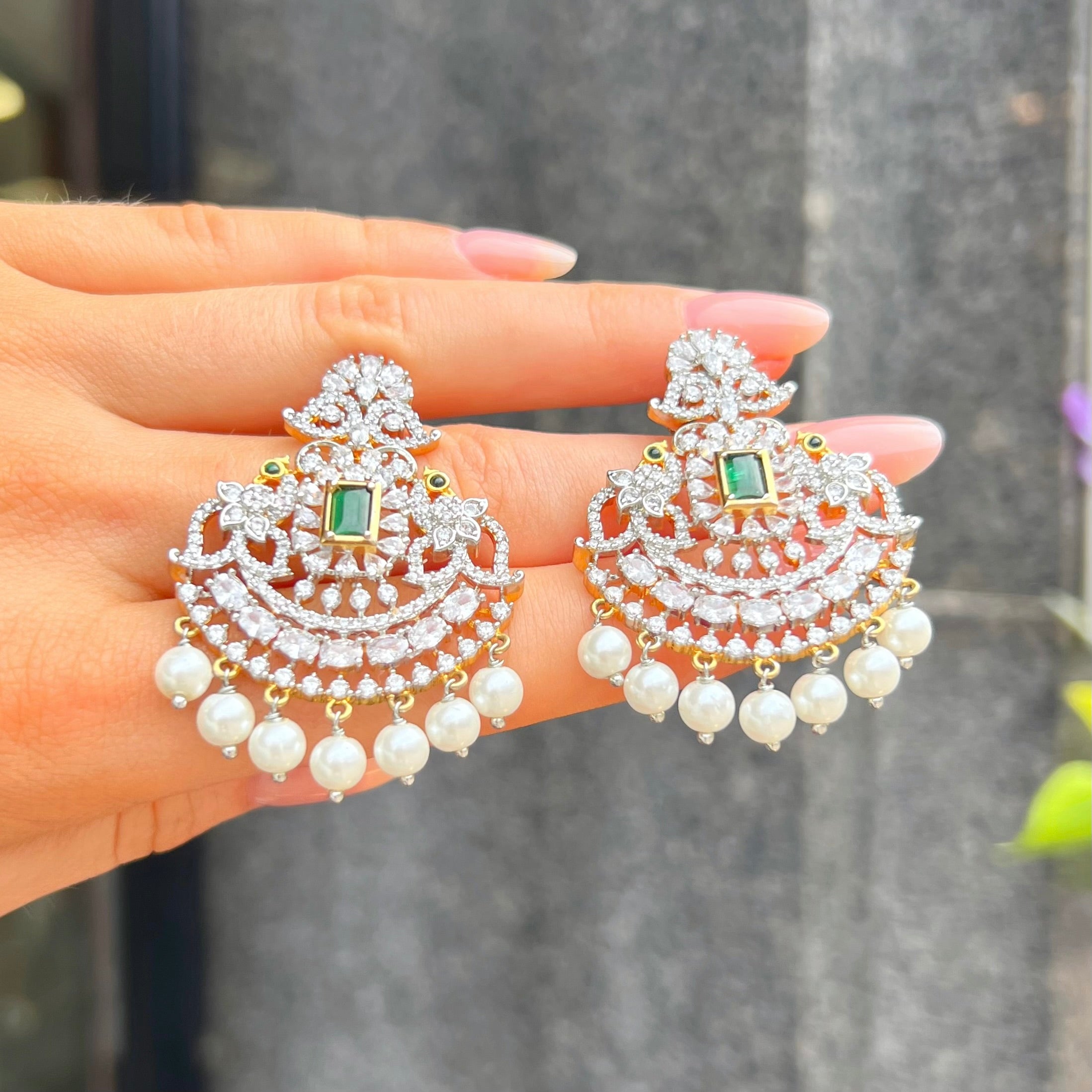 Indian Wedding Jewellery Set - Earrings & Necklace