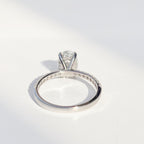 Oval-Cut Lab-Grown Diamond Platinum Engagement Ring | Size L ½