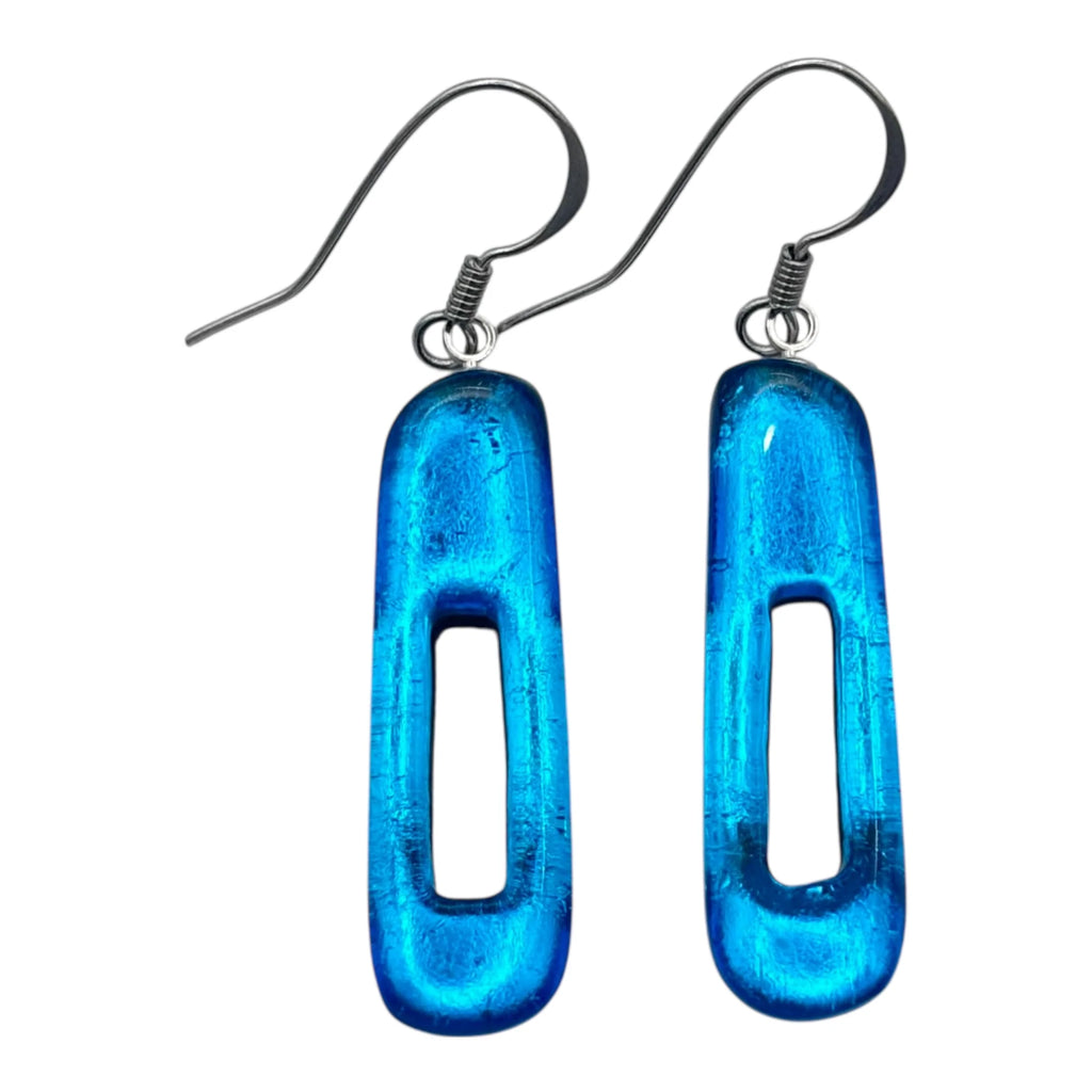 Turquoise Elongated Rectangles Drop Earrings | Watch This Space