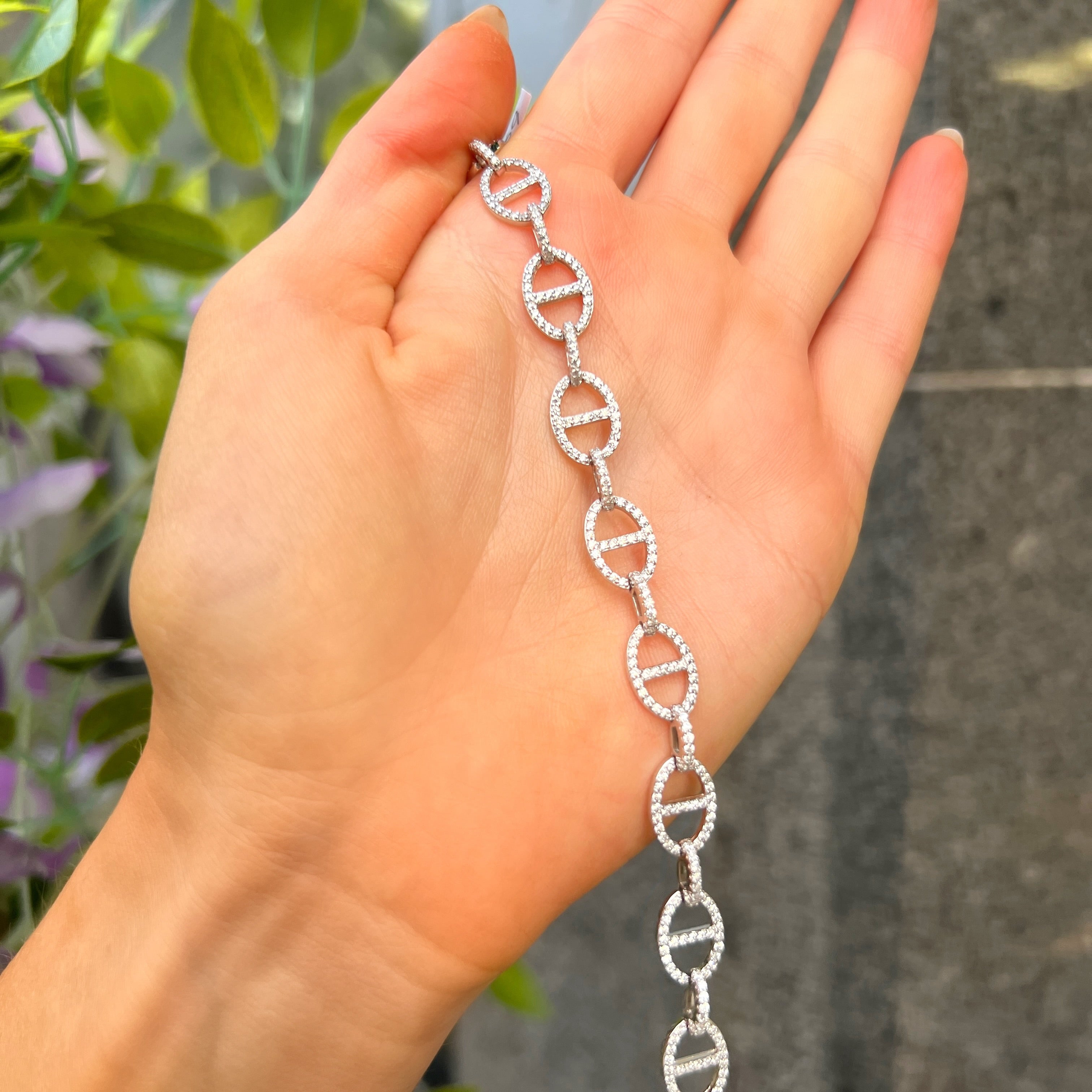 Cubic Zirconia Sterling Silver Bracelet