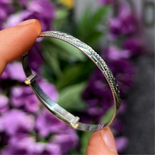 Sterling Silver engraved Children’s Bangle