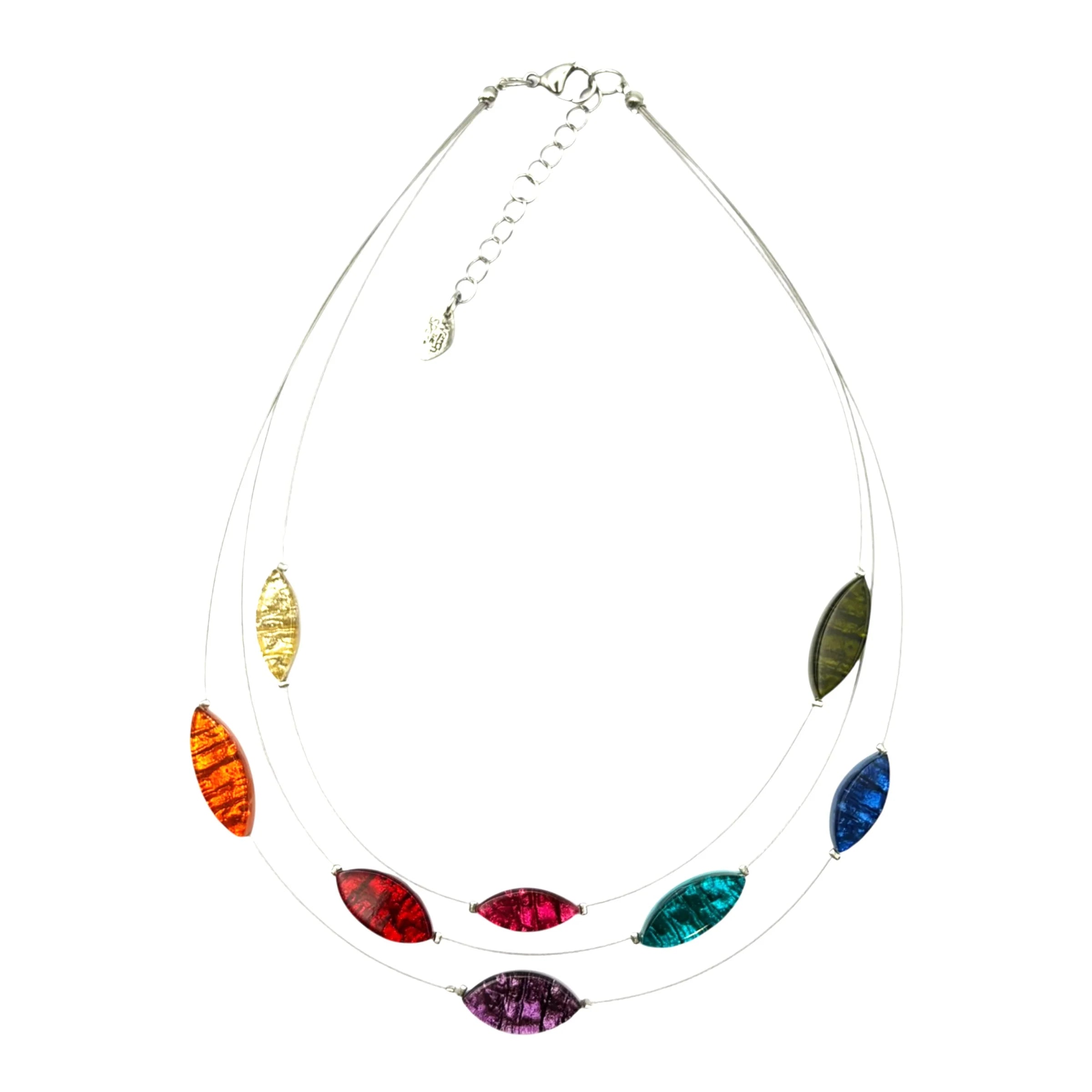 Rainbow Aztec Petal 3 Strand Necklace | Watch This Space