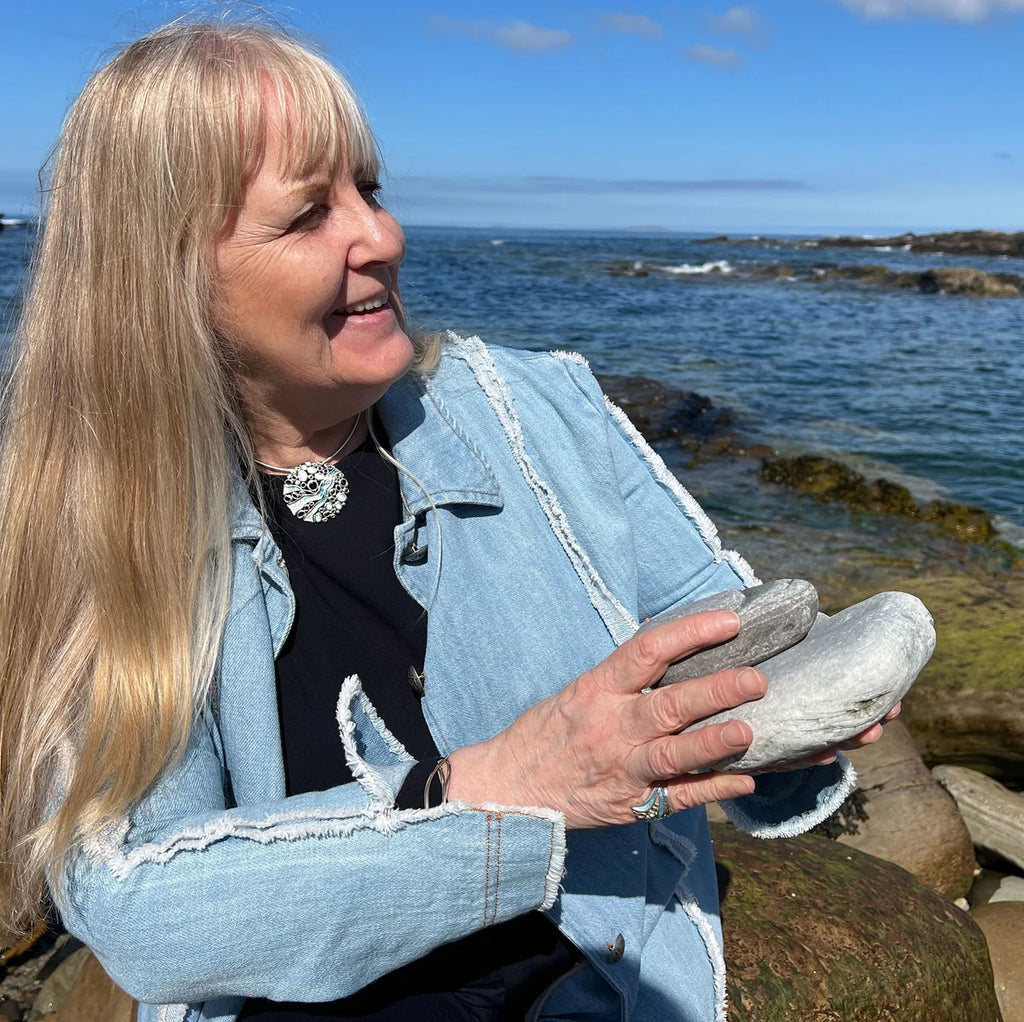 Pre-Order | Scottish 'Arctic Stream' Blue Hand Enamelled Necklace | Sheila Fleet
