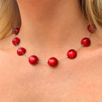 Round Red Dot Necklace | Watch This Space