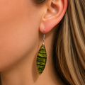 Pistachio Aztec Petal Drop Earrings | Watch This Space