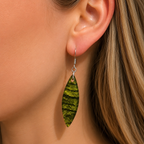Pistachio Aztec Petal Drop Earrings | Watch This Space
