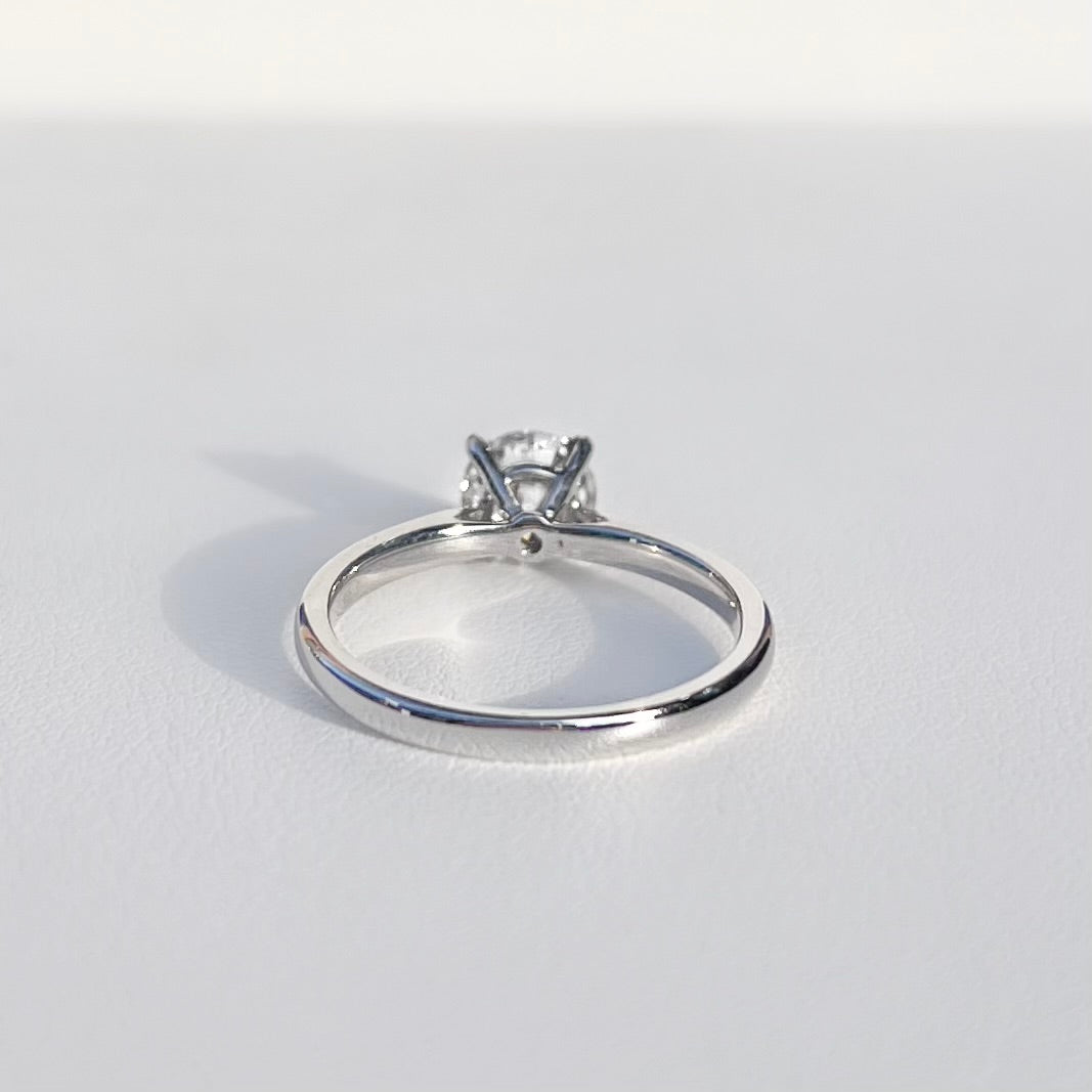 'The Marilyn' 1ct Natural Diamond Platinum Solitaire Engagement Ring | Size M