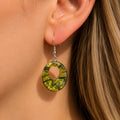 Pistachio Green Hollow Circle Drop Earrings | Watch This Space