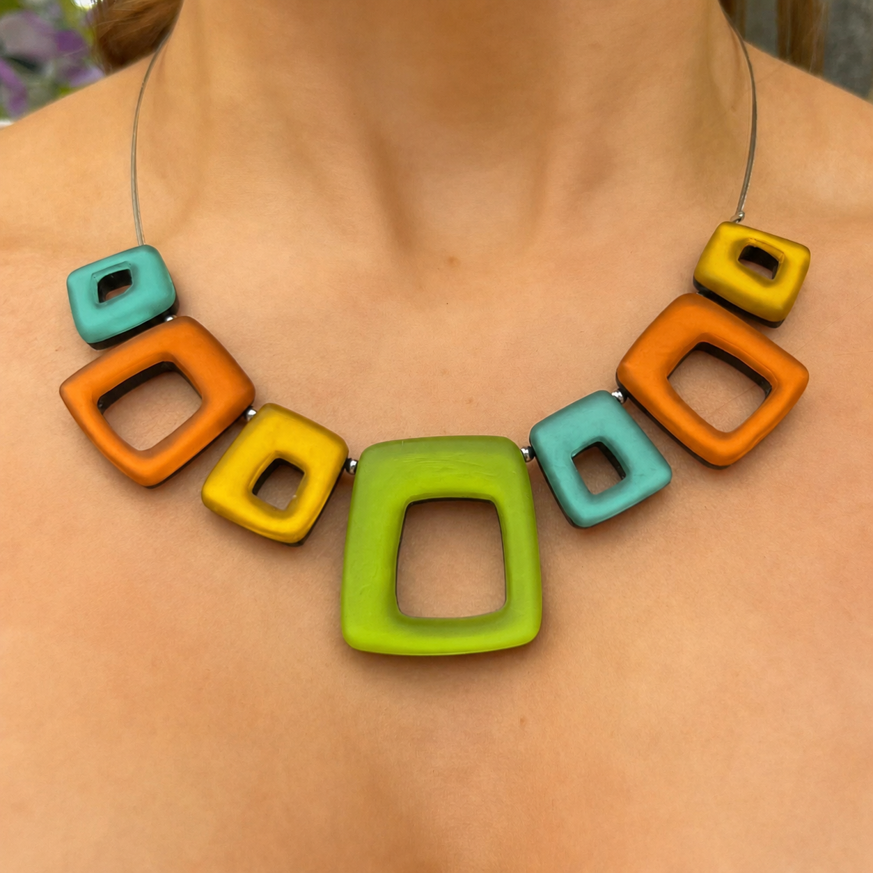 Pre-Order | Zest Hollow Squares Necklace | Watch This Space
