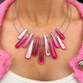 Pink Icicle Necklace | Watch This Space