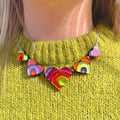 Multi-Coloured Swirling Hearts Necklace | Watch This Space