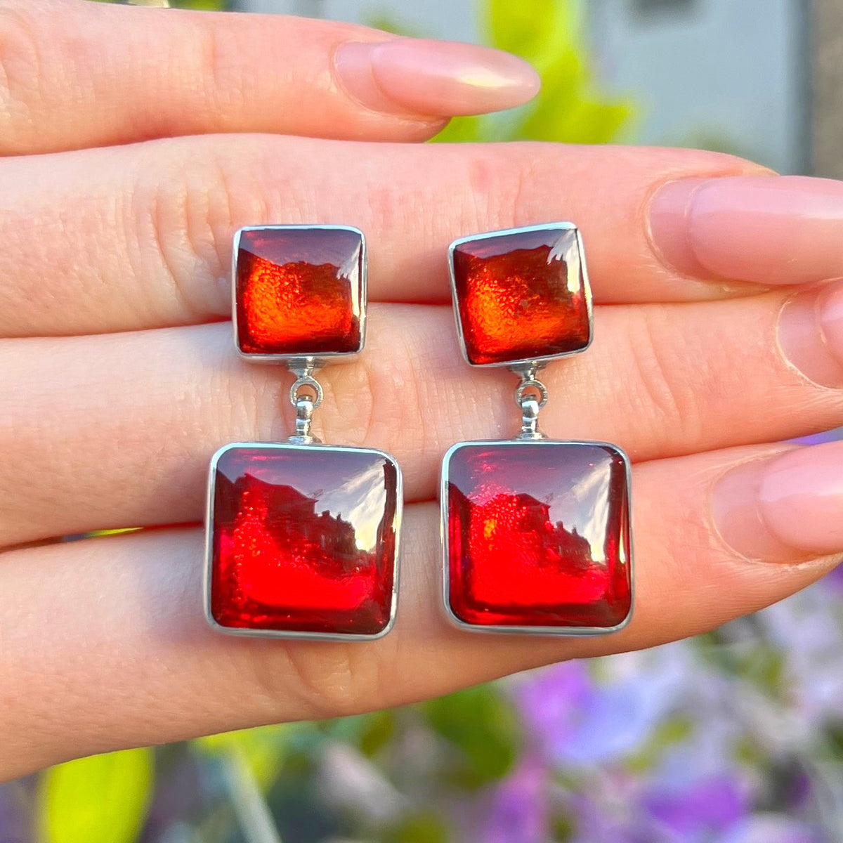 Pre-Order | Red & Orange Drop Earrings | Watch This Space