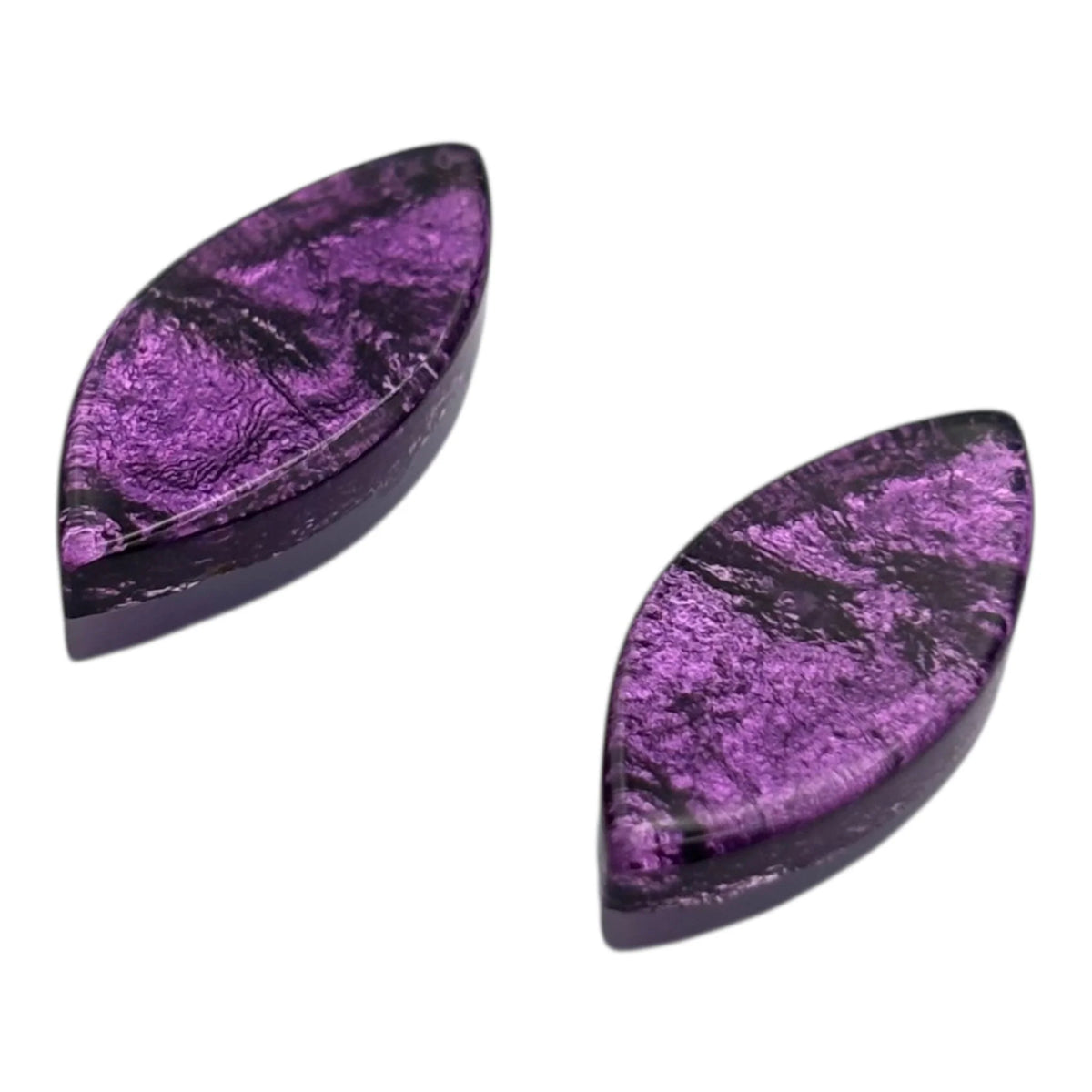 Purple Aztec Leaf Stud Earrings | Watch This Space