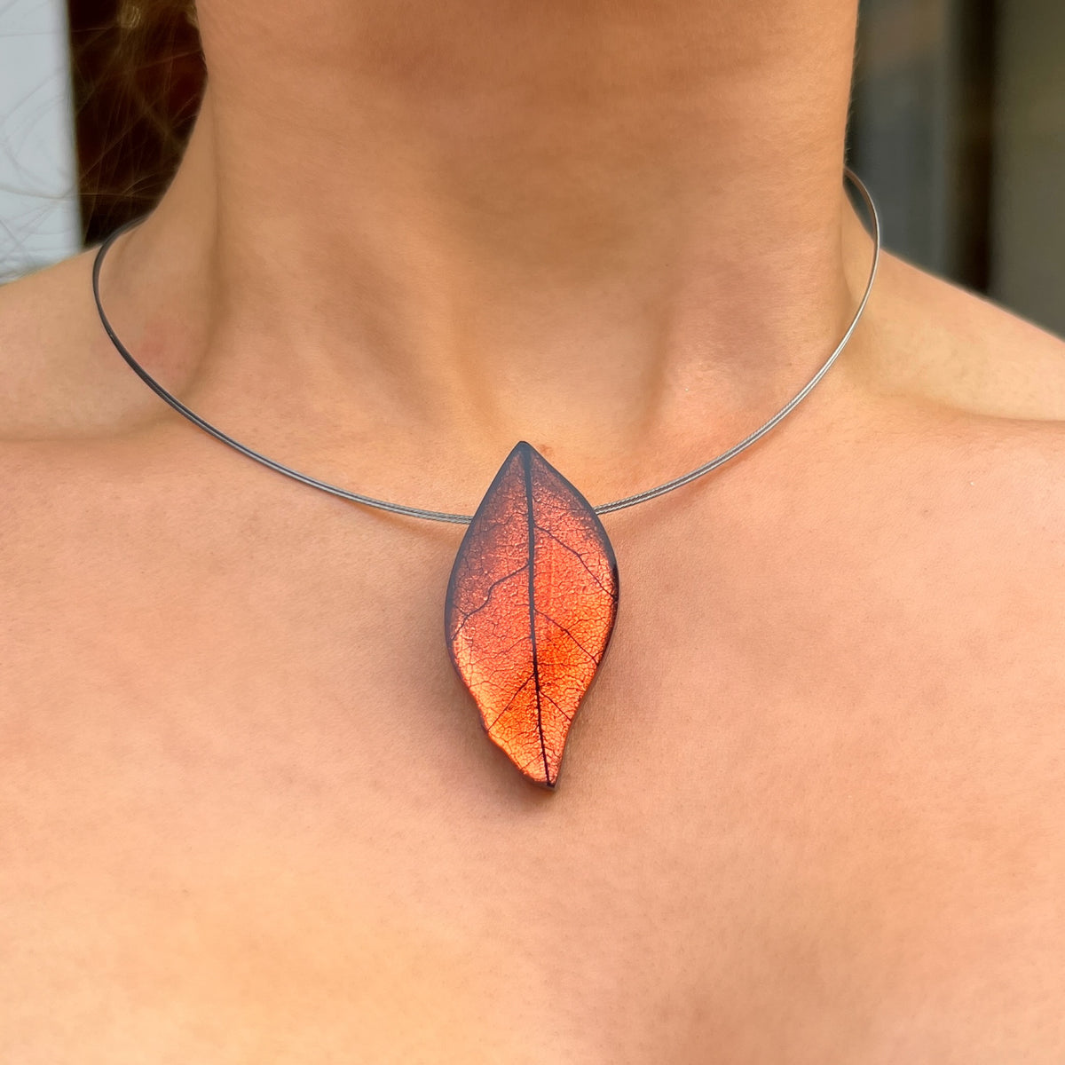 Orange Leaf Necklace | Watch This Space