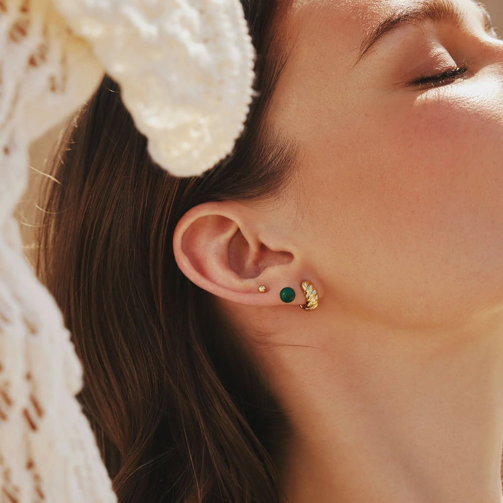 Pre-Order | Small Gold Bold Texture Huggie Hoop Earrings | Ania Haie