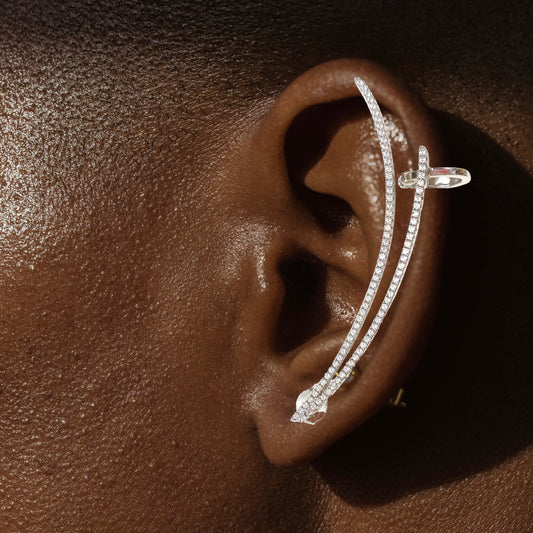 Sif Jakobs Ear Cuff - Sterling Silver & White Zirconia