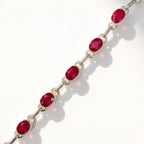Ruby Sterling Silver Bracelet