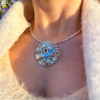 Pre-Order | Scottish 'Arctic Stream' Blue Hand Enamelled Necklace | Sheila Fleet