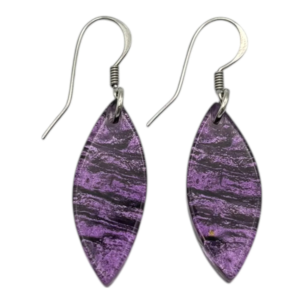 Purple Aztec Petal Drop Earrings | Watch This Space