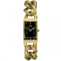 Storm Ladies Sansa Gold Steel Black Dial Bracelet Watch